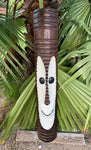 Tiki Bob Wood Mask Tropical Bar Patio Decor  39"x 6"in