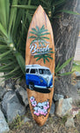 Volkswagen "Life is Better at the Beach" VW Tropical Airbrushed Surfboard Wall Plaque 39"x 10”