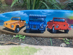 Volkswagen VW The Thing Airbrushed Beach Surfboard Wall Plaque 39" X 10" inches