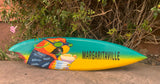 Margaritaville Tropical Parot Surfboard Wall Plaque  39"x 10"
