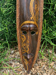 Tribal Primitive African Tiki Tattoo Art Mask  39”x 8”