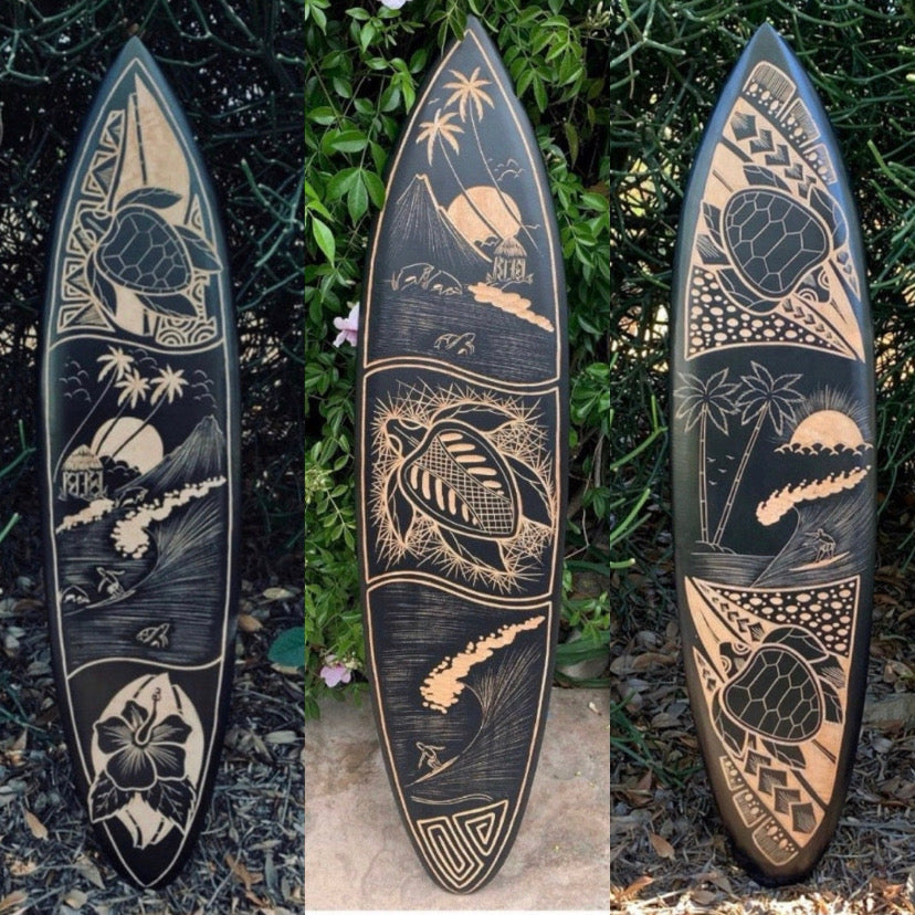 Tribal Surfboard Wall Decor