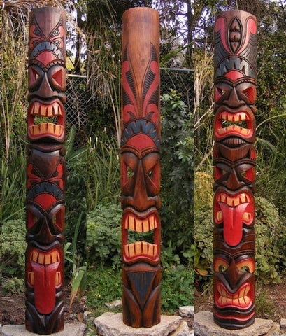 5 Foot Tiki Totem Masks