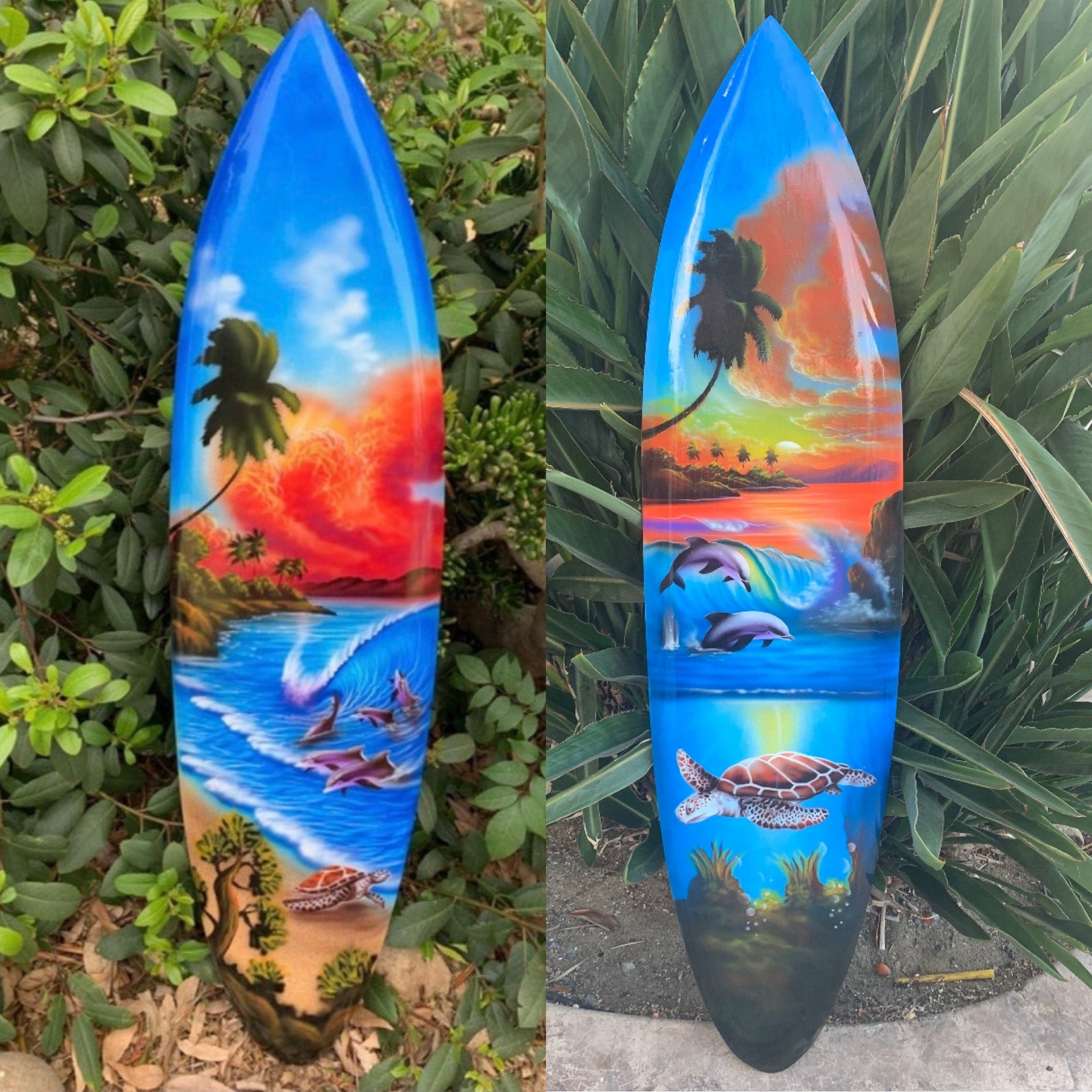 Ocean Sea Turtle Surfboard Set