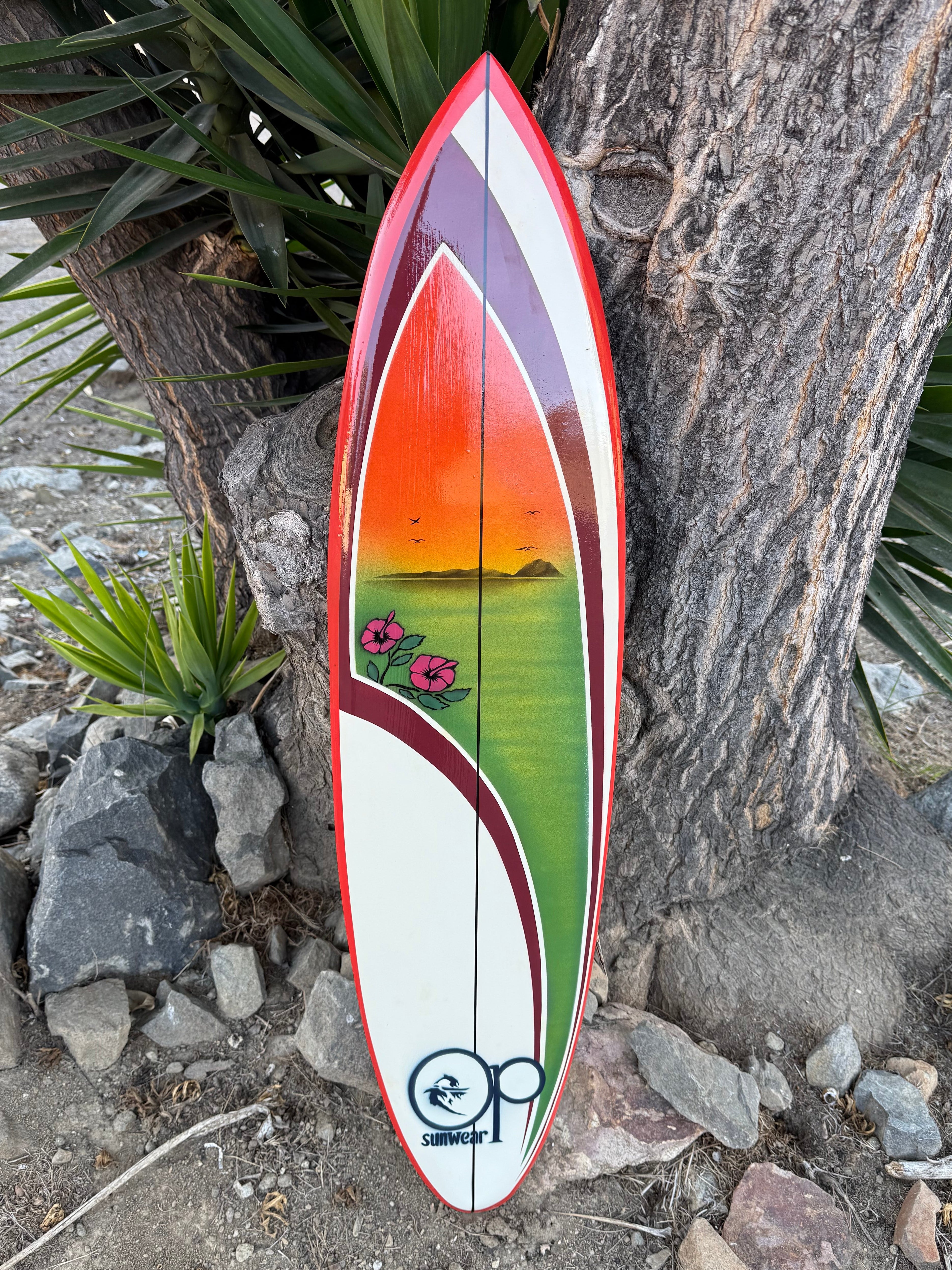 Ocean Pacific OP Vintage Style Decorative Surfboard Wall Plaque 39
