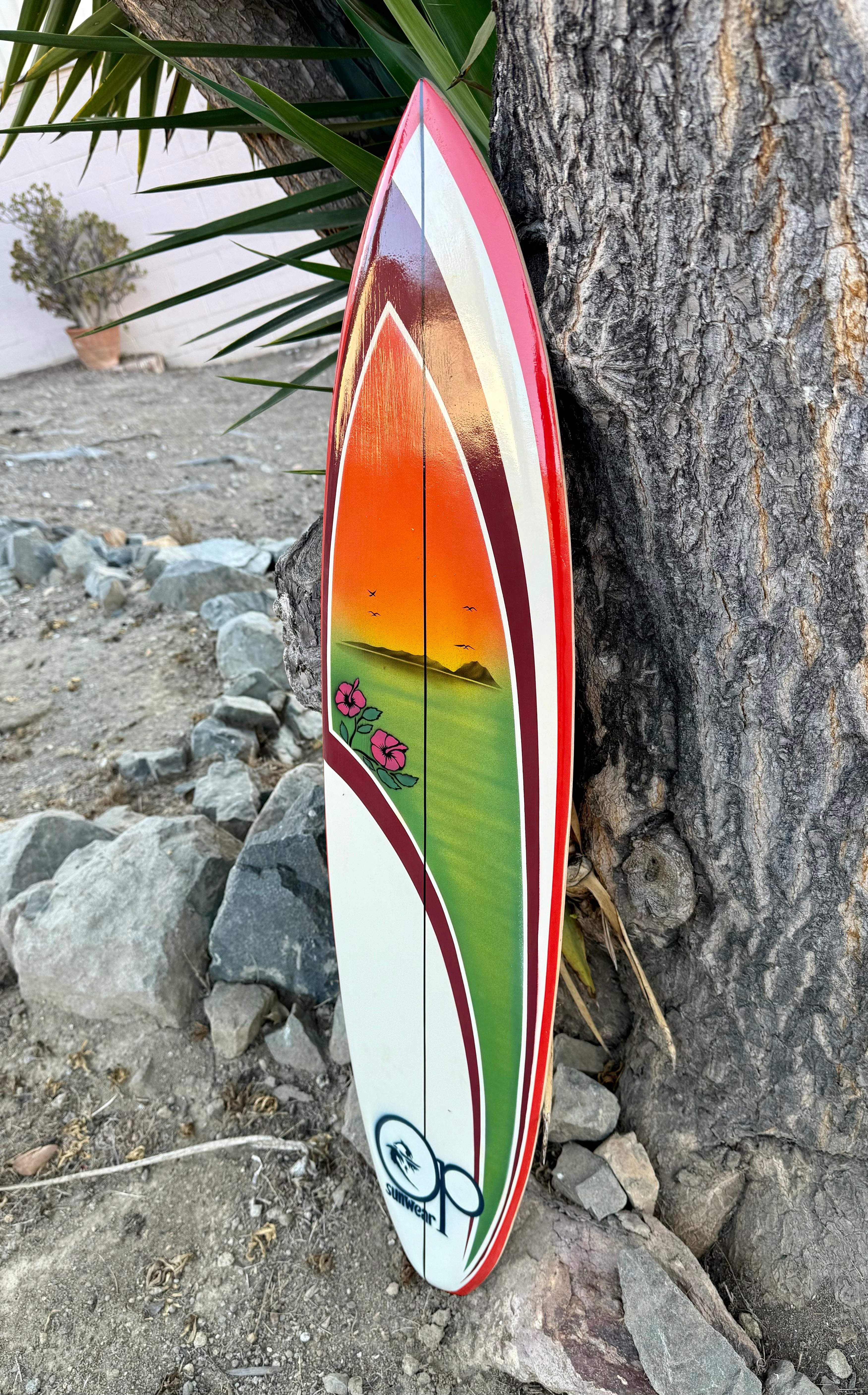 Ocean Pacific OP Vintage Style Decorative Surfboard Wall Plaque 39" x 10"