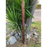 Tiki Masks 2 set of Hand Carved Hawaiian Style Wooden Tropical Bar Patio Lanai Decor 60"x 7"in