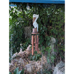 Pelican Wooden Bird Coconut Bamboo Wind Chime Tiki Bar Tropical - Eco Friendly