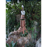 Pelican Wooden Bird Coconut Bamboo Wind Chime Tiki Bar Tropical - Eco Friendly