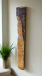Meditating Buddha Statue Hand Carved Sculpture Pine Wood 33" x 6"
