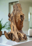 Buddha Spiritual Teak Drift Wood Carving 15"x 10"x 8"