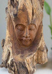 Buddha Spiritual Teak Drift Wood Carving 15"x 10"x 8"