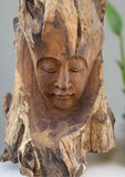 Buddha Spiritual Teak Drift Wood Carving 15"x 10"x 8"