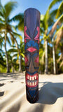 3 Set of Hand Carved Wooden Tiki Totem Masks Tropical Bar Patio Decor 39"x 6"in