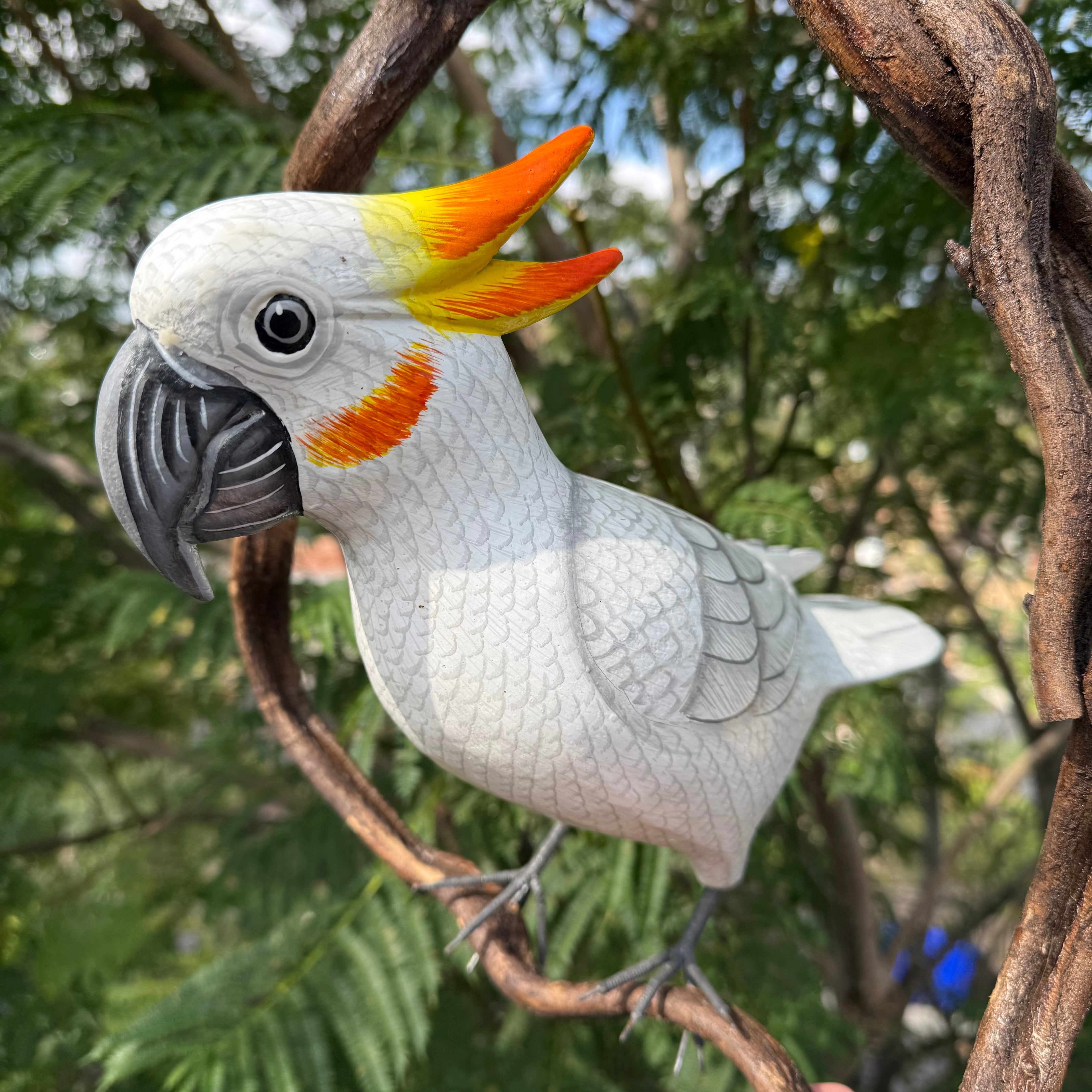 マンゴーウッド　LAND 壁掛け　飛ぶ鳥の彫刻 Margaritaville Tropical Parrot Surfboard Wall Plaque Mango Wood 39