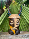Disney Adventureland Jungle Cruise Inspired Horned Tiki Mask Tiki Bar Decor 20"x 9"