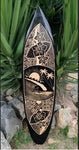 Surfer Hibiscus, Hammerhead,  Great White Shark  Surfboard Set Wall Plaques 39"x 10"