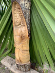 Buddha Spirtitual Pine Tree Carved Wall Hanging   20"x 6”