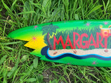 Margaritaville Tropical Surfboard Wall Plaque Mango Wood  39"x 10"