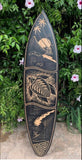 SeaTurtle Surfer Tropical Island Tribal Surfboard Wood Carving Wall Plaque 39"x 10" (Copy)