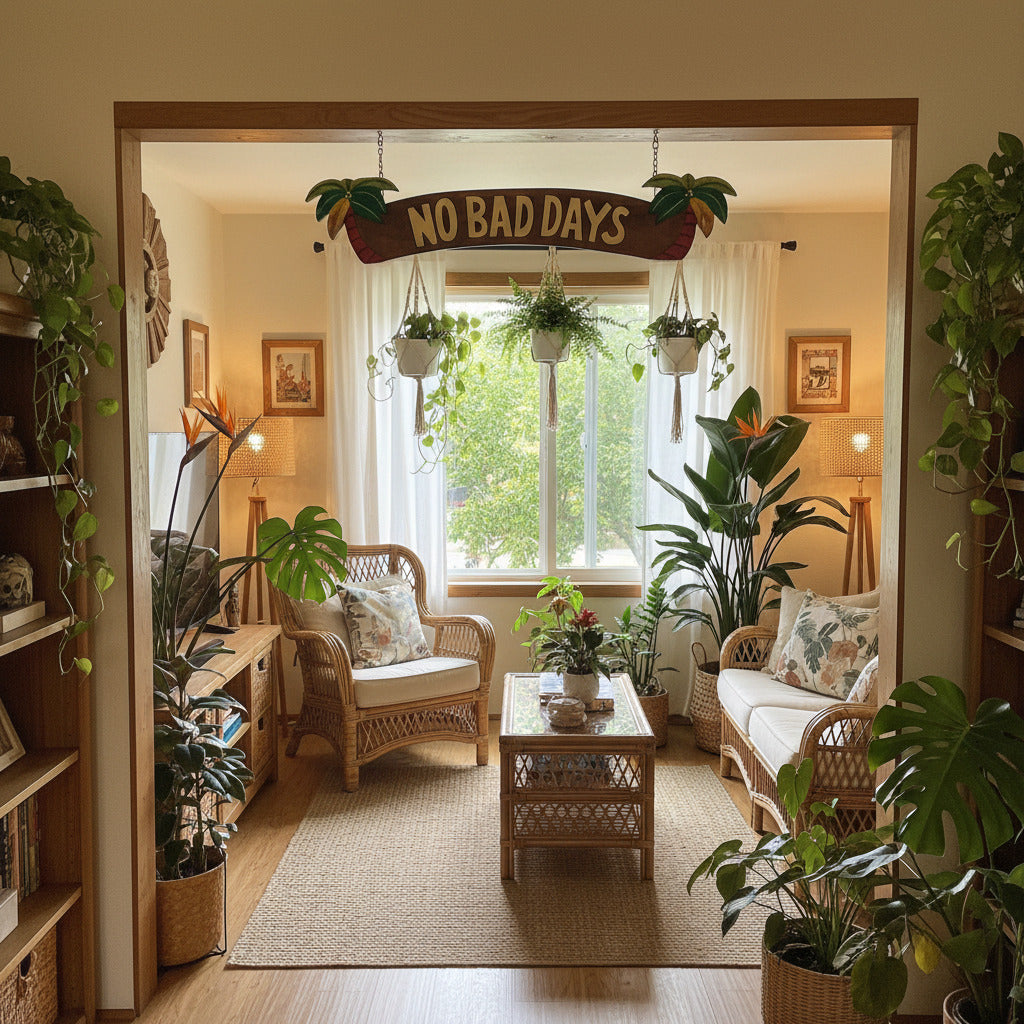 "no bad days" tropical sign