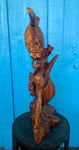 Swimming Turtles in Coral Reef Hand Carved Statue 20" in tall