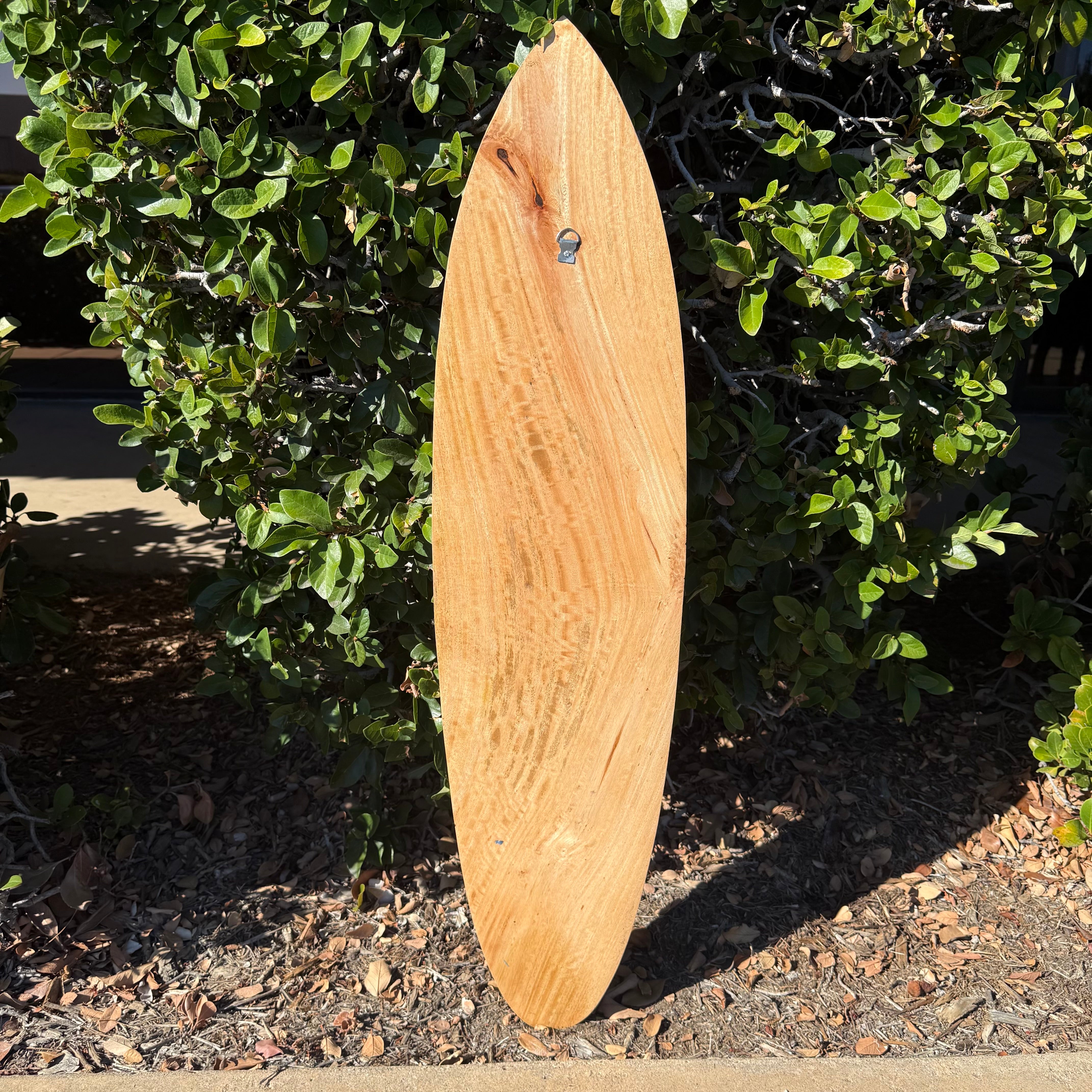 Tropical Ocean Sea Turtle Dolphin Airbrushed Mango Wood Decorative