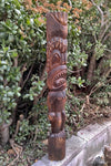 Ku and Kane and Ku set of Hawaiian Tiki Wood Carving Bar Patio Decor 39"x 6"