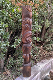 Ku Hawaiian Tiki God Wood Carving Wall Plaque Bar Patio Decor 39"x 6"