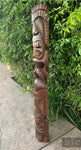 Ku and Kane and Ku set of Hawaiian Tiki Wood Carving Bar Patio Decor 39"x 6"