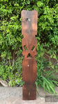 Ku and Kane and Ku set of Hawaiian Tiki Wood Carving Bar Patio Decor 39"x 6"