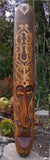 Set of 3 Primitive Wood Tiki Mask Wall Plaques 39"x 6" inches