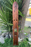 3 Set Hand Carved Hawaiian Style Tiki Totem Wooden Masks 60"x 6-7"in