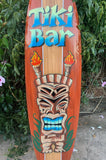 Tiki Bar Sign Tropical Airbrushed Mango Wood Surfboard  39"x 10" inches