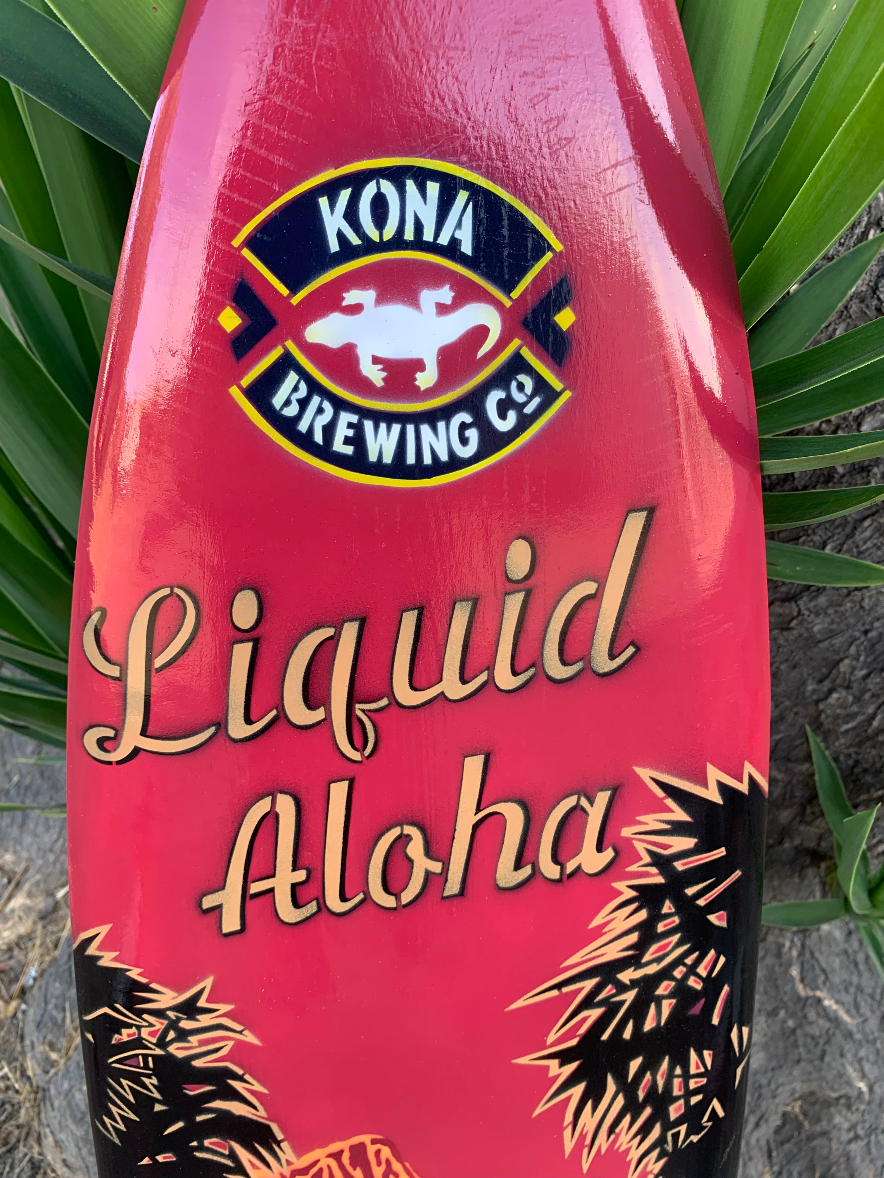 Kona Brewing Long Board Hawaii Airbrushed Surfboard 39