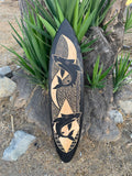 Tribal Shark Decorative Surfboard Wall Plaque 39"x 10"