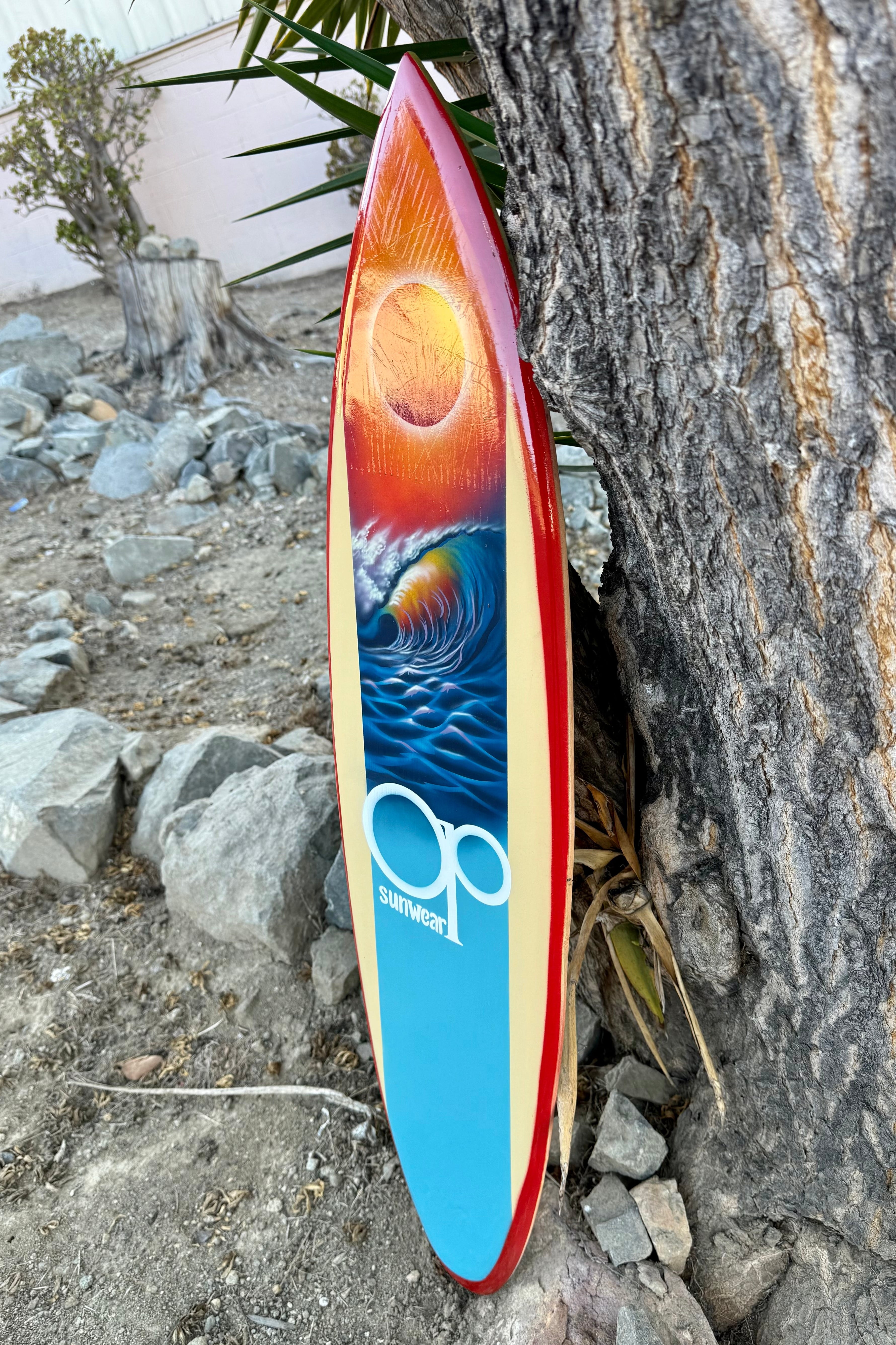 Ocean Pacific OP Vintage Style Eclipse Decorative Surfboard Wall