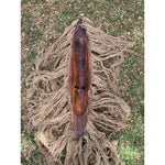 Rustic Primitive Tribal Wall Mask with Hair Vintage Finish 39”x 7”