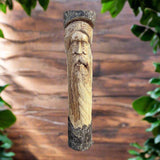 Tree Sprit Green Man Wizard Rustic Wood Carving Wall Art Sculpture 40"x 7" inch