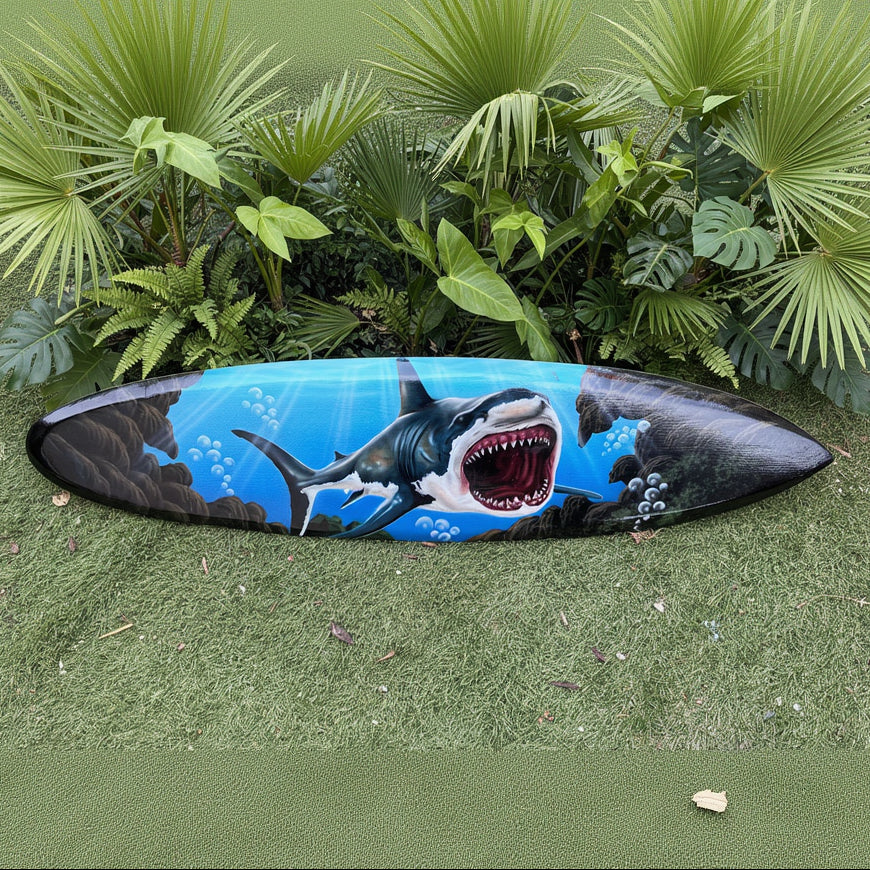 great white shark surfboard