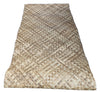 handwoven brown palm leaf floor mat