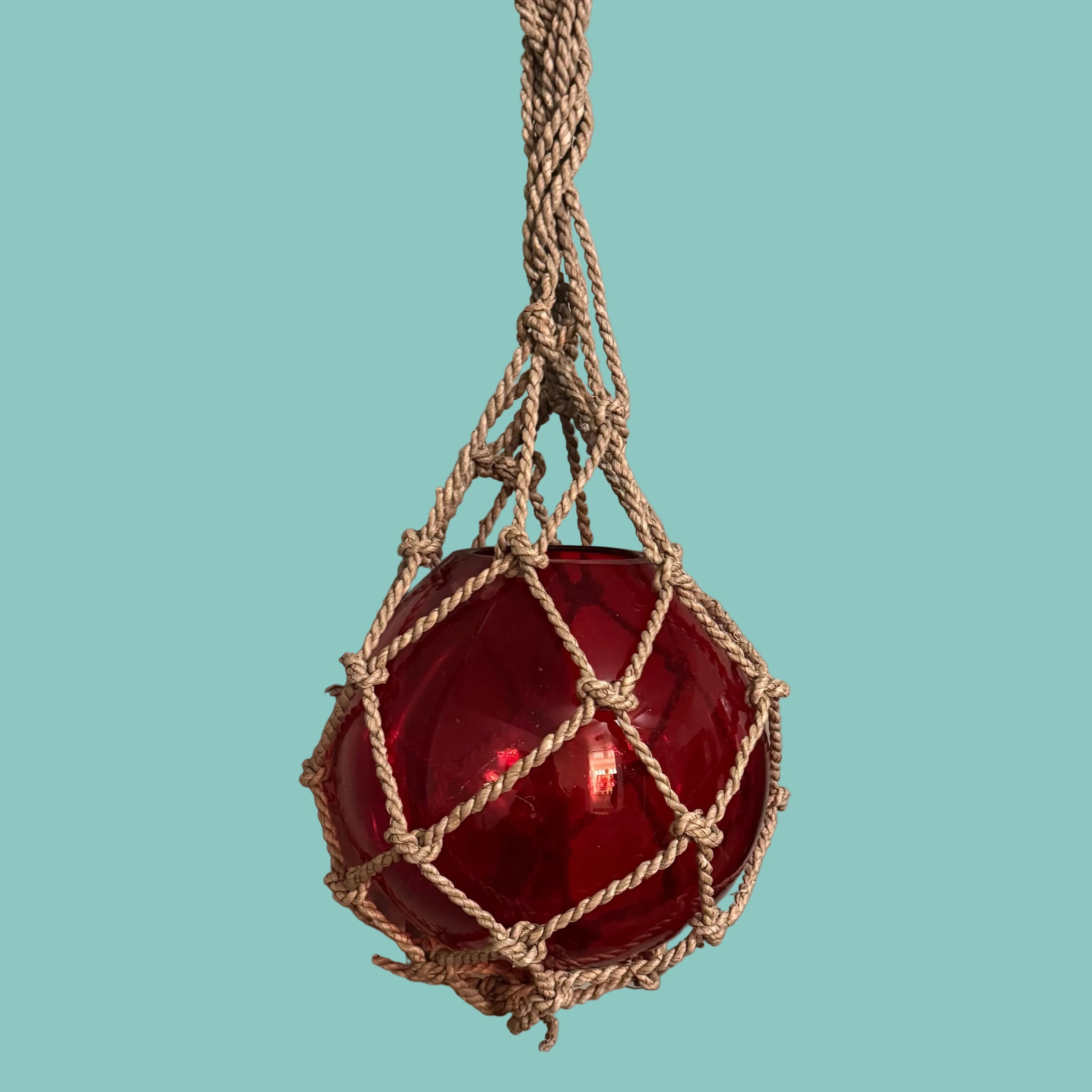 red glass fishing float