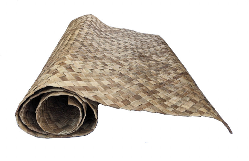 rolled natural woven straw mat