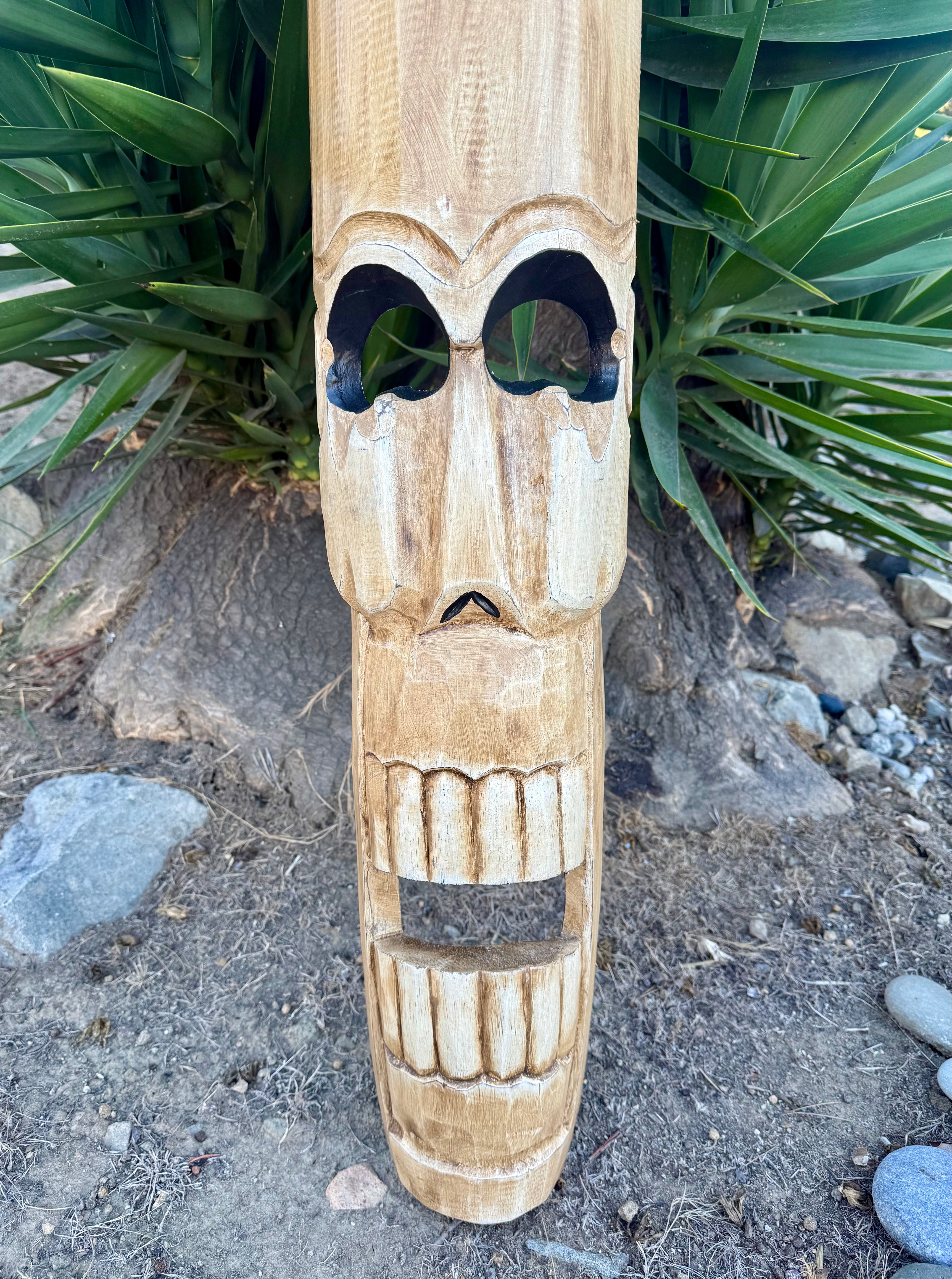 skull tiki mask face