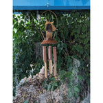 Owl Bird Bamboo Wind Chime Country Bar Coconut Rustic  - Eco Friendly