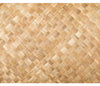 Close-up of woven bamboo mat texture