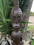 Maori Inspired Tribal Tiki Wooden Statue Tropical Bar Patio Decor 39"x 7"