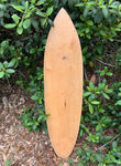Dolphin and Hibiscus Tribal Mango Wood Carving Tropical Decorative Surfboard Plaque 39"x 10"