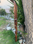 Tiki Mask Hawaiian Style Headdress Hand Carved Wood 39"x 6"in
