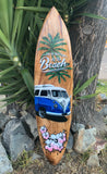 Volkswagen "Life is Better at the Beach" VW Tropical Airbrushed Surfboard Wall Plaque 39"x 10”